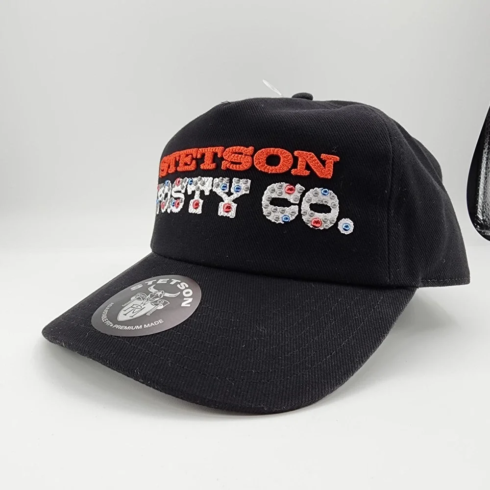Stetson X Post‎ Malone Hat Studded Posty Ball Cap Black Adjustable Snapback NEW